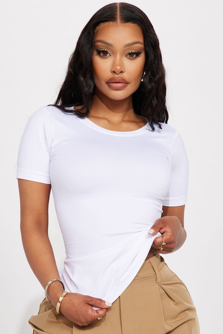 Mila Seamless Tee - White
