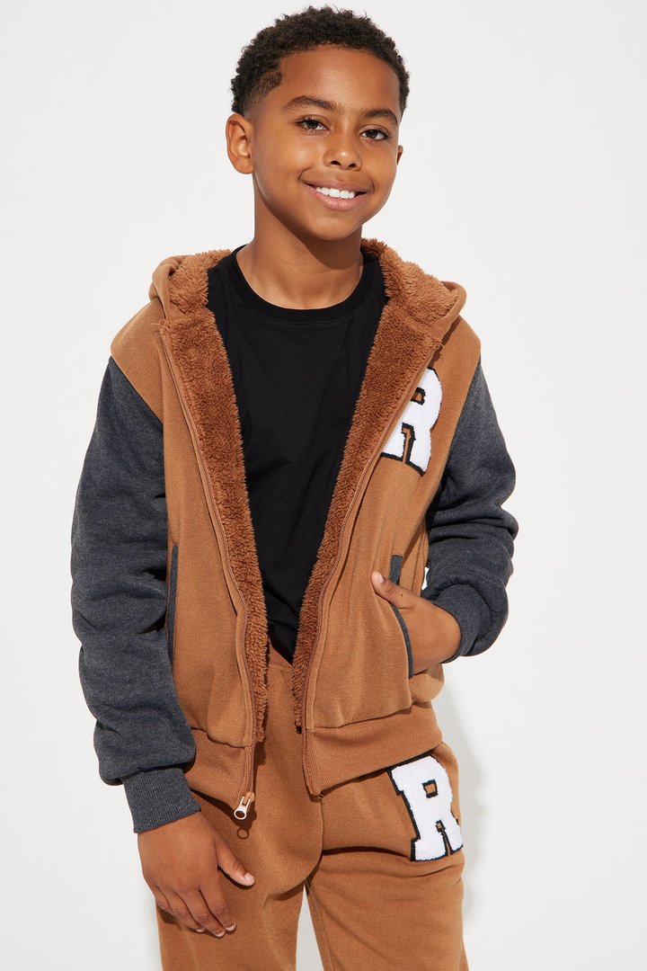 Mini Ridah Matching Pant Set - Brown