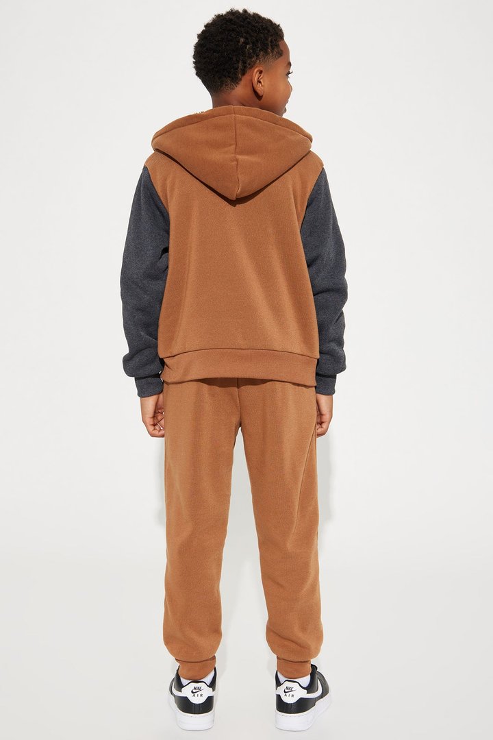 Mini Ridah Matching Pant Set - Brown