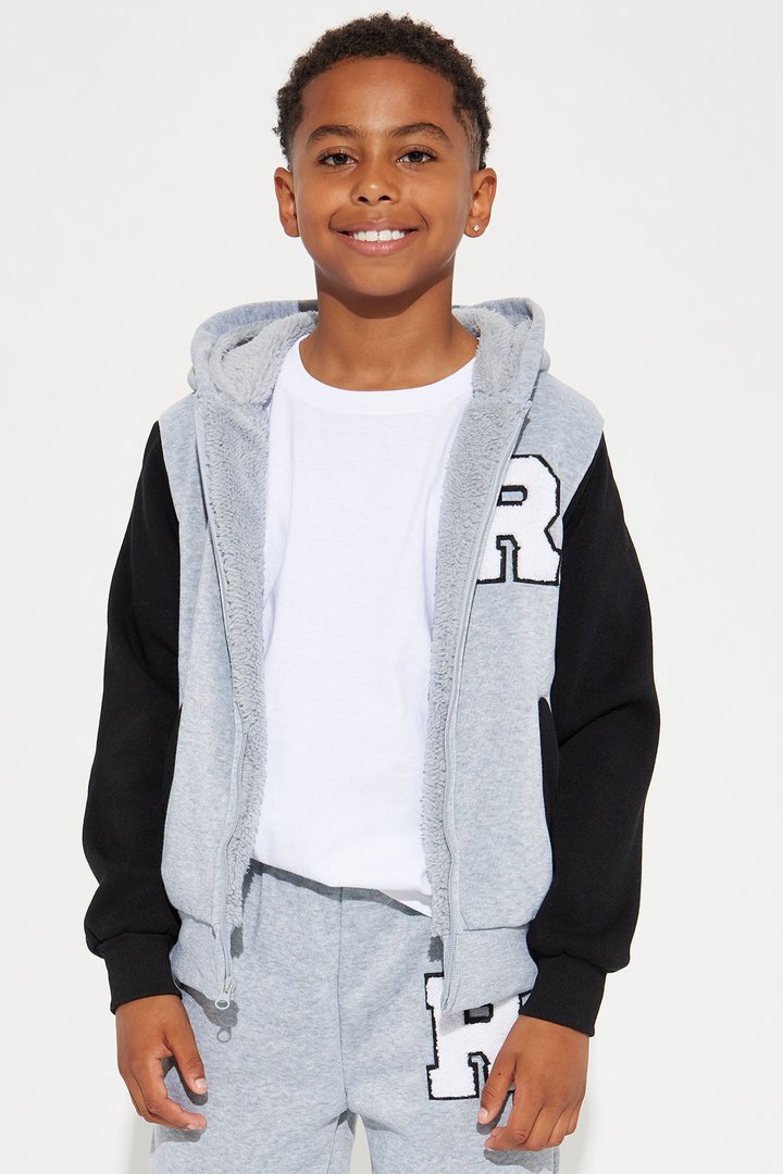 Mini Ridah Matching Pant Set - Heather Grey