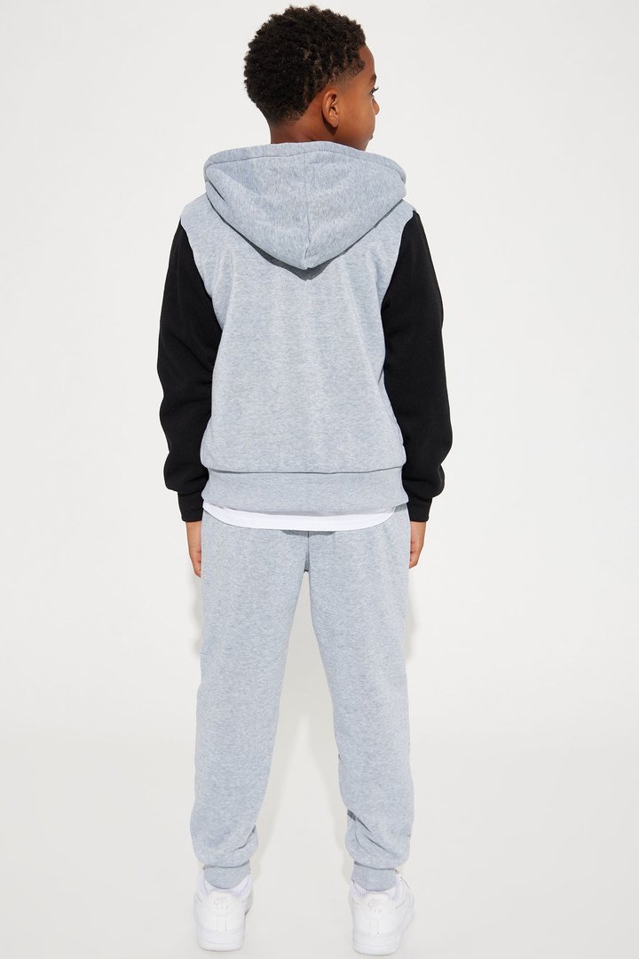 Mini Ridah Matching Pant Set - Heather Grey