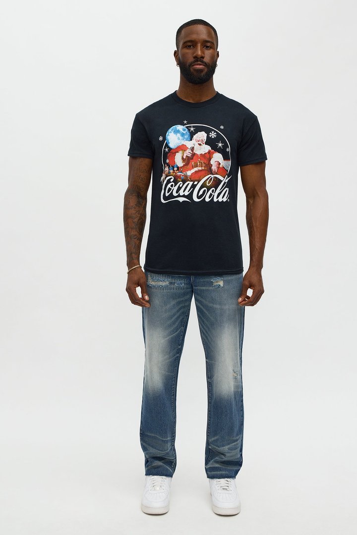 Straight Augustus Rip And Repair Jean - Vintage Blue Wash