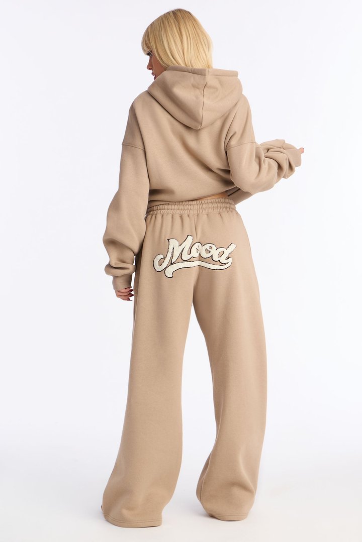 Mood Setter Fleece Jogger Set - Taupe