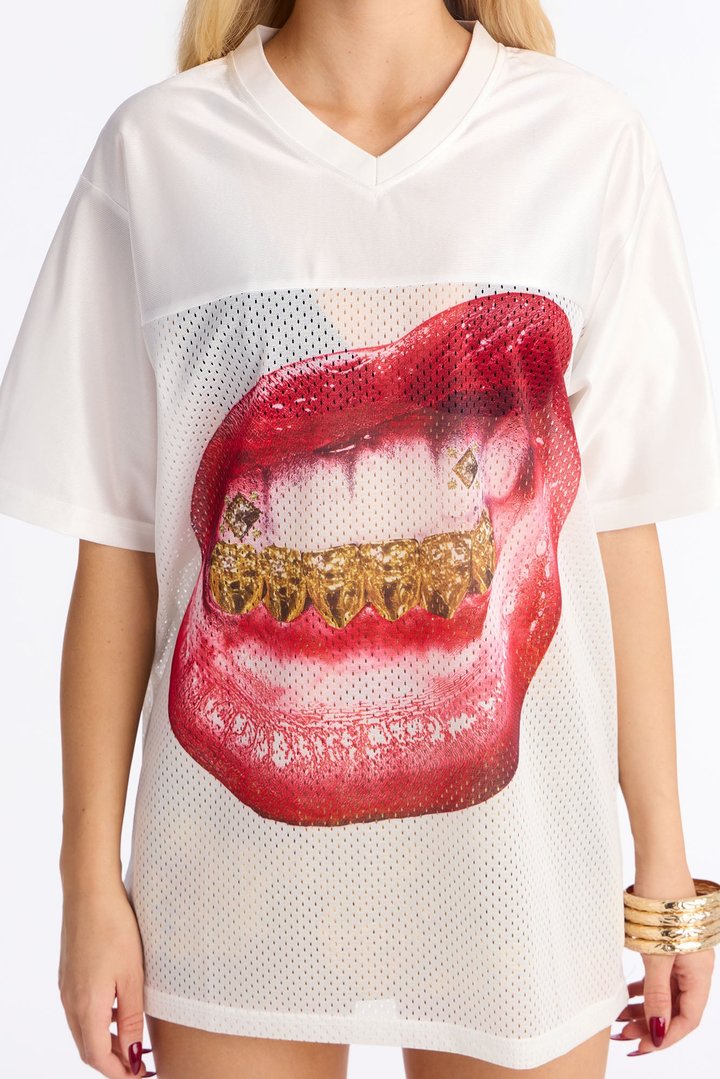 Grillz Mesh Jersey - White