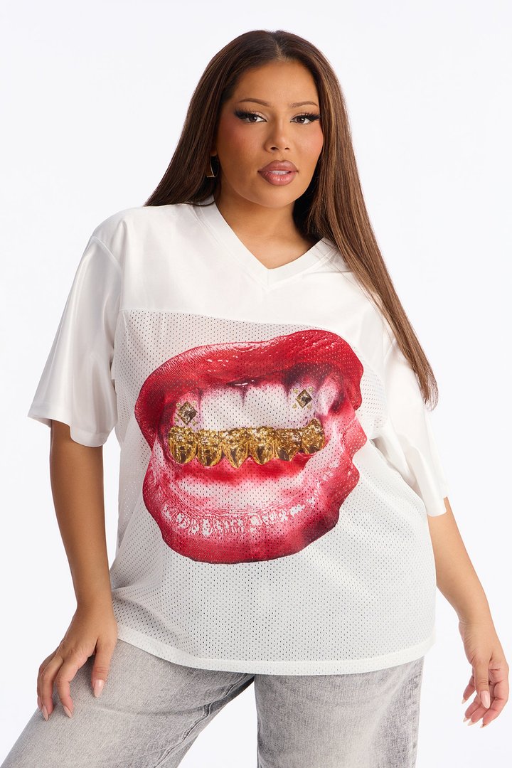 Grillz Mesh Jersey - White