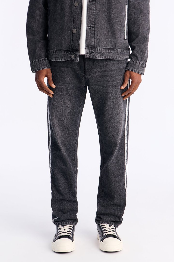 Slim Crochet Jean - Black Wash