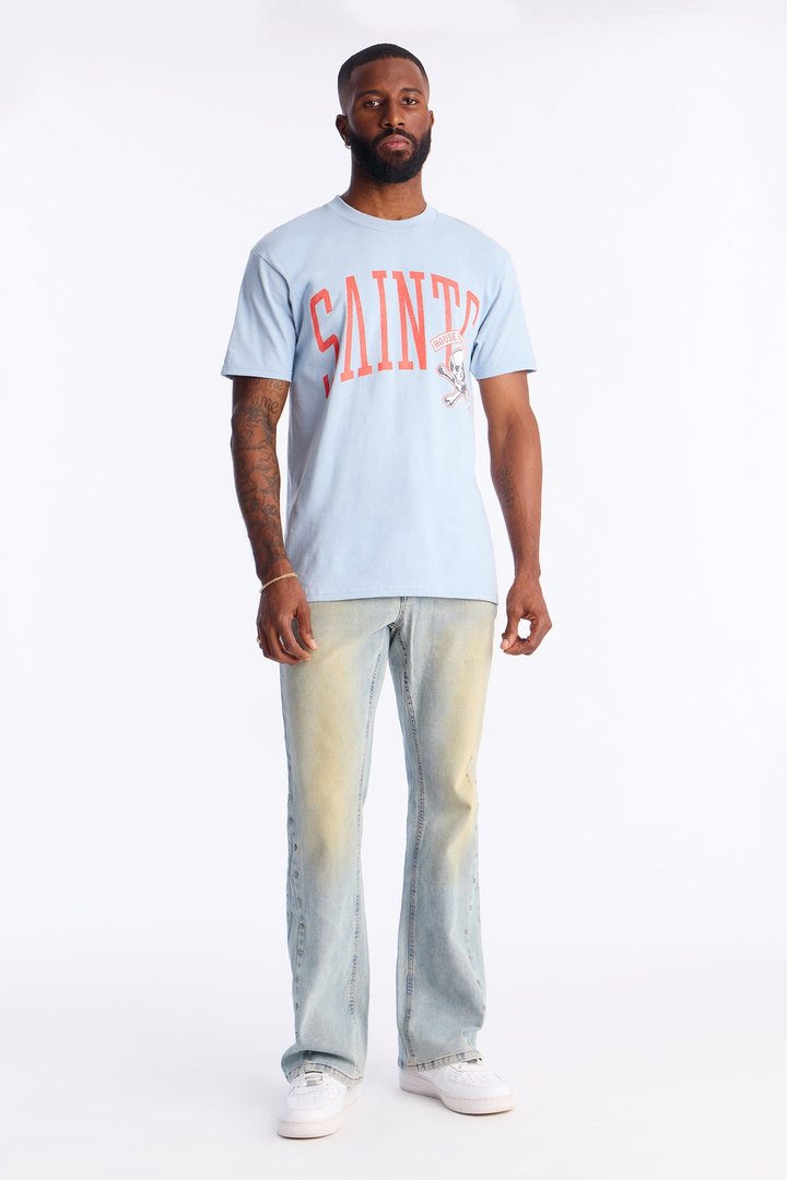 House Of Saints Crimson Short Sleeve Tee - Light Blue