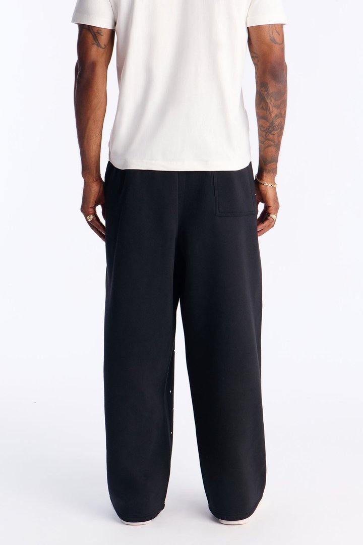Praying Hands Wide Leg Sweatpants - Black
