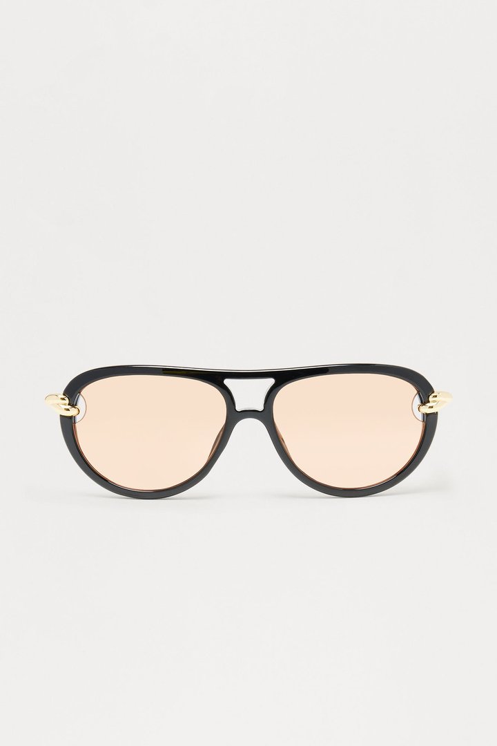 Knoty Girl Aviator Sunglasses - Black