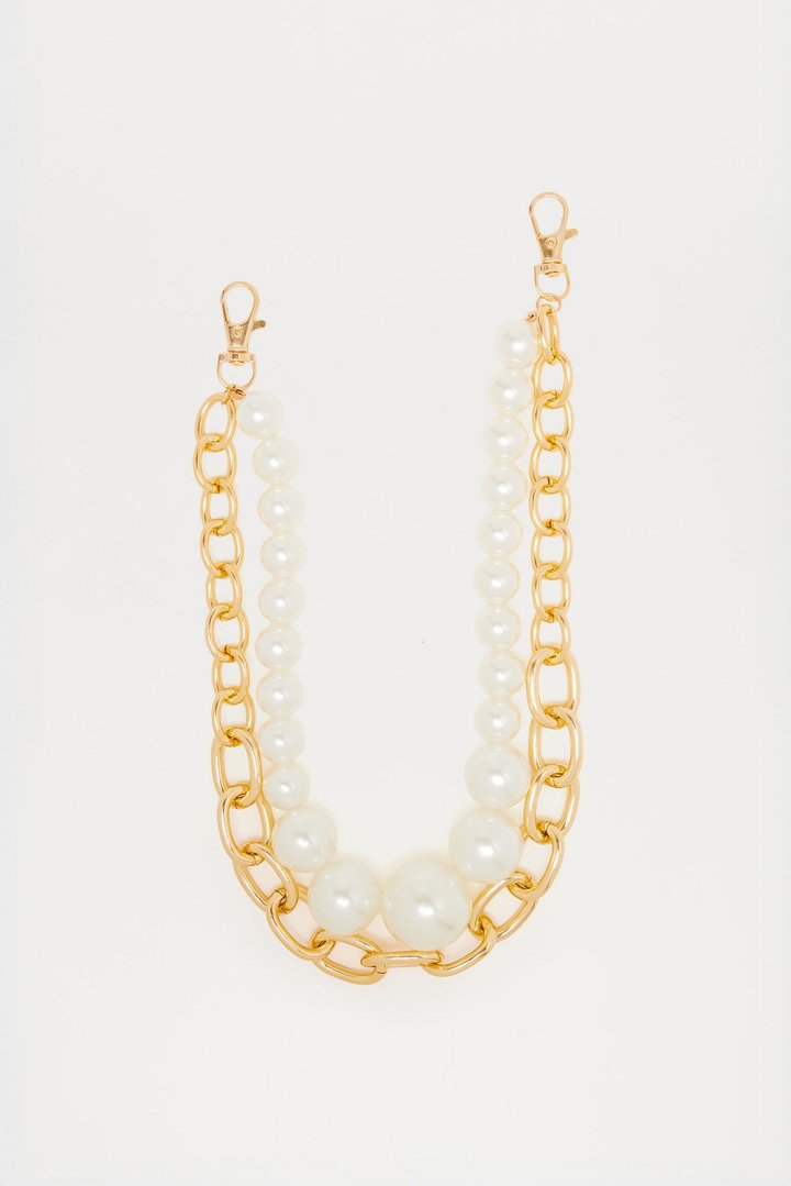 Pearl Strands Pant Chain - Gold