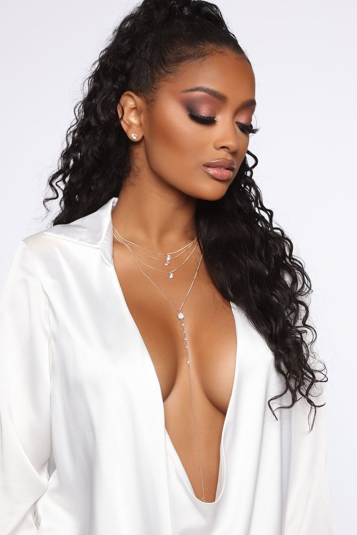 Here For A Good Time Layered Necklace - Gold