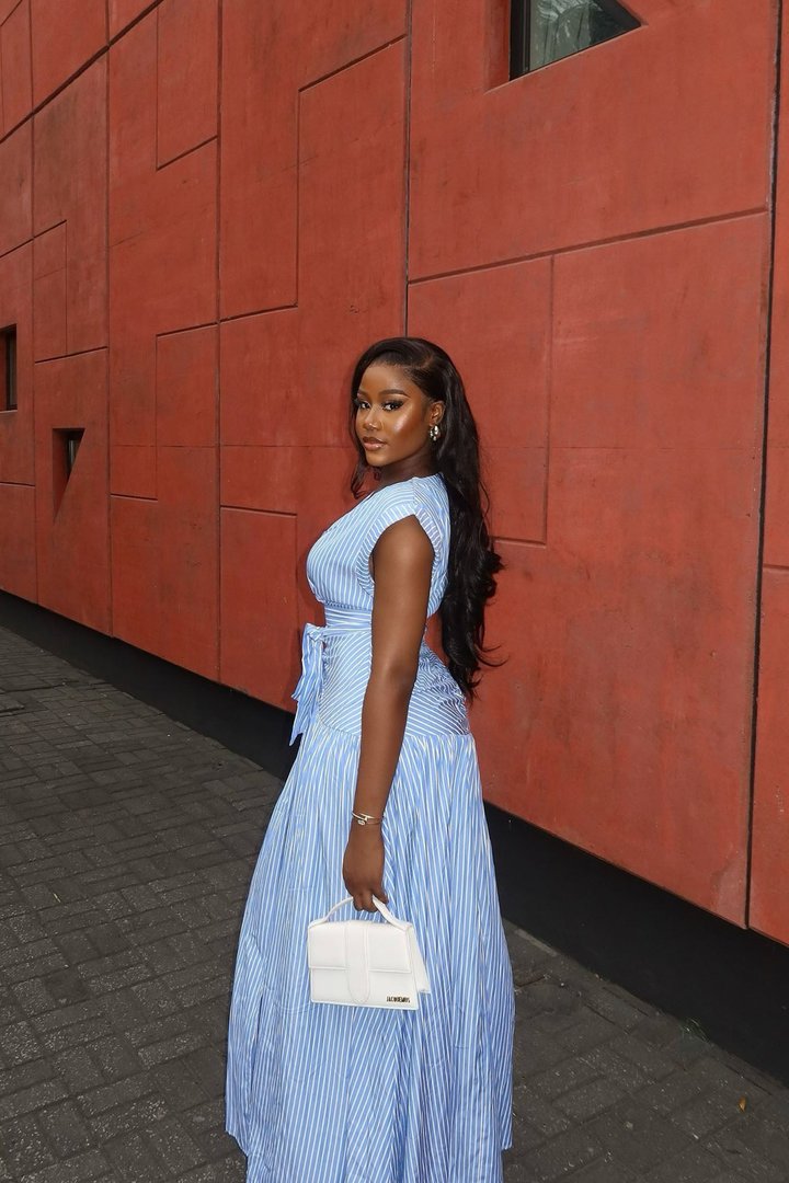 Evelyn Striped Maxi Dress - Blue/combo