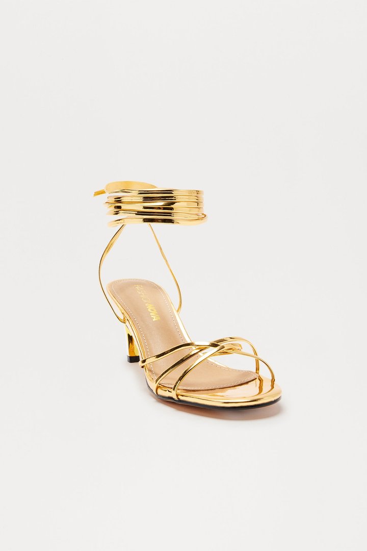 Capricorn Wrap Up Heels - Gold