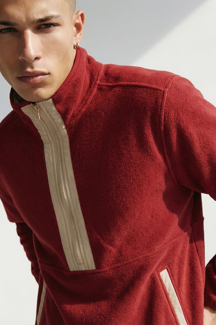 Take A Hike Quarter Zip Sweatshirt - Burgundy