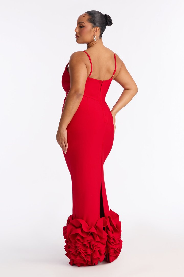 Making Me Blush Bandage Gown - Red