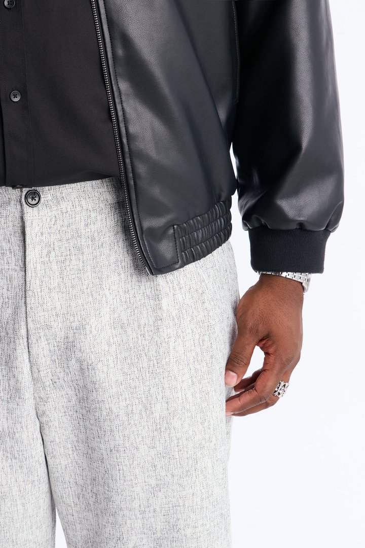 Straight Bleeker Pleated Trouser - Cream