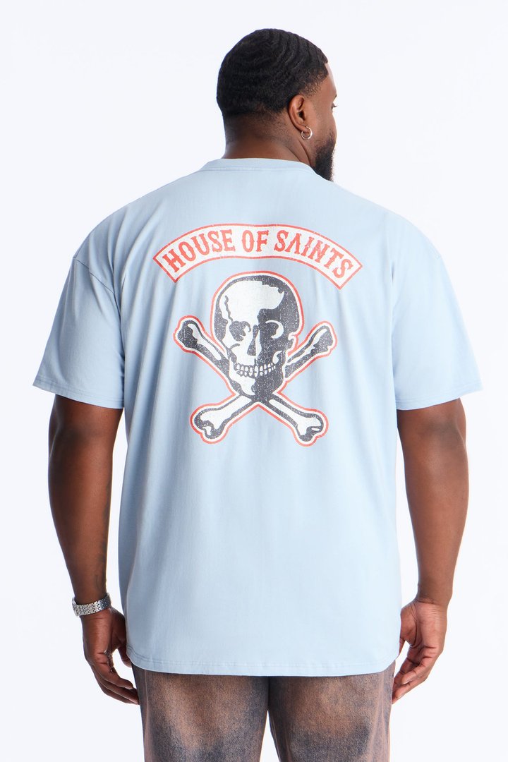 House Of Saints Crimson Short Sleeve Tee - Light Blue