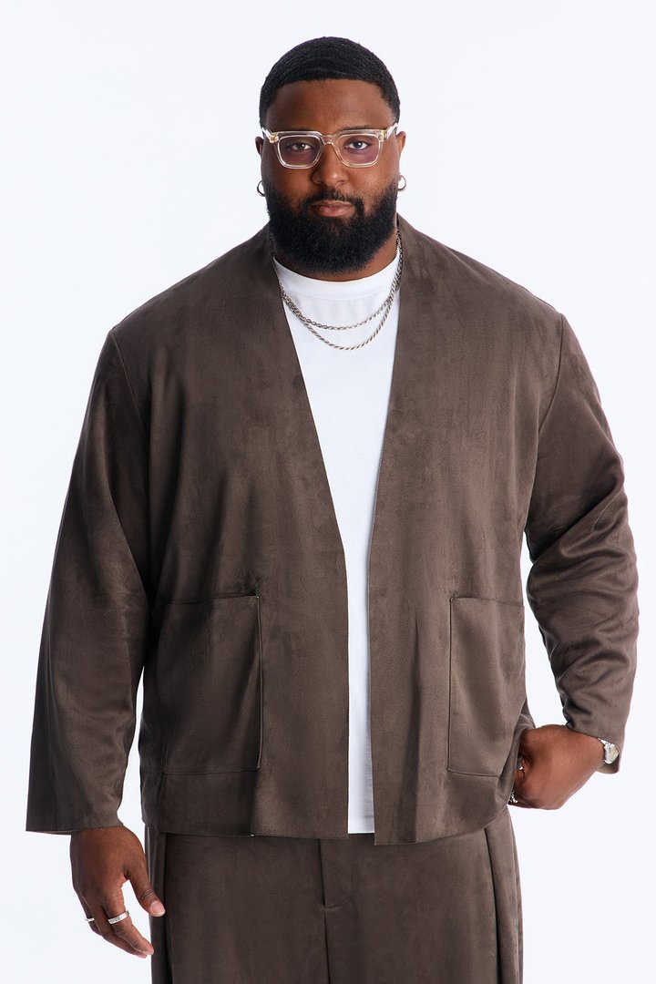 Noven Edge Suede Jacket - Grey