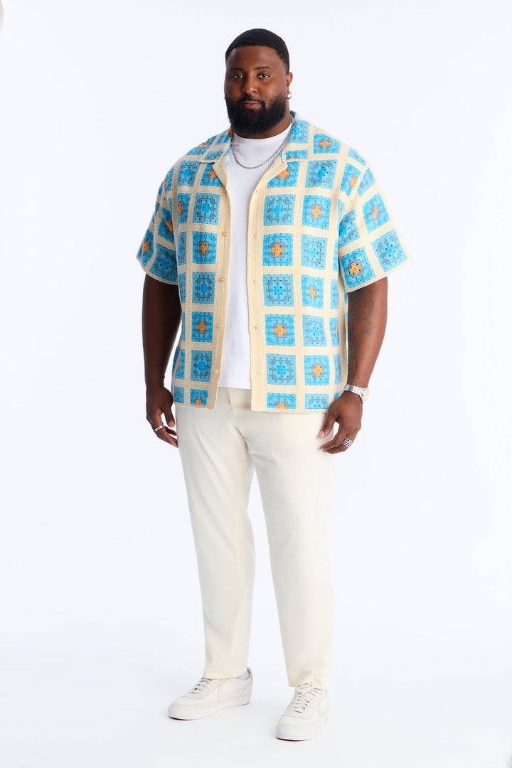 Nolan Textured Shirt - Blue