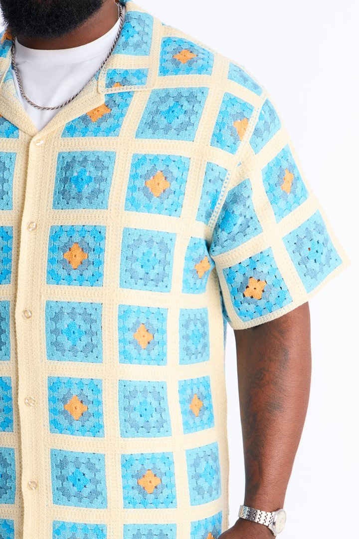 Nolan Textured Shirt - Blue