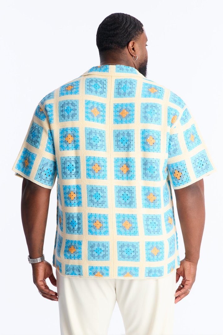 Nolan Textured Shirt - Blue
