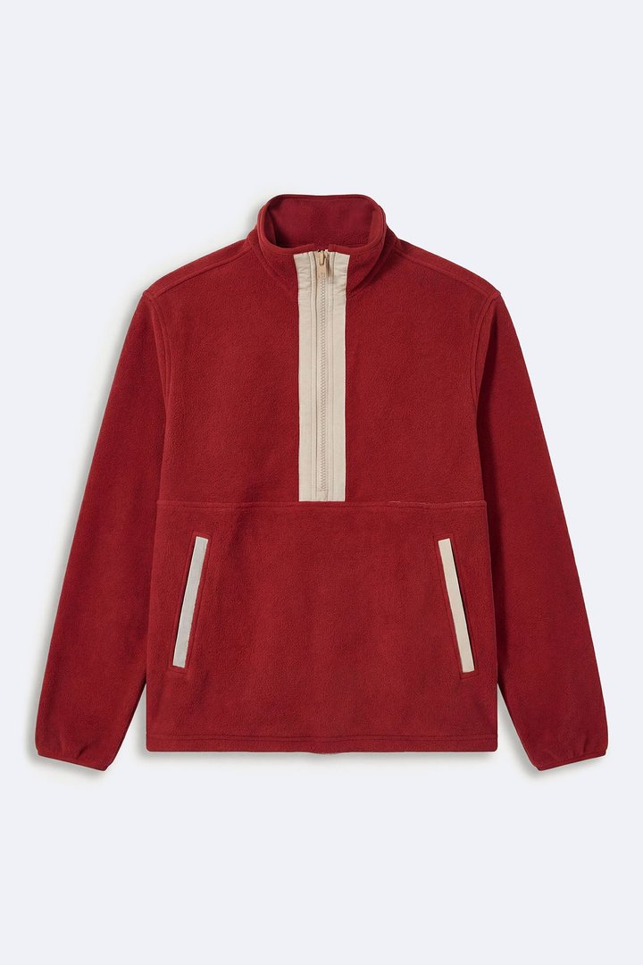 Take A Hike Quarter Zip Sweatshirt - Burgundy