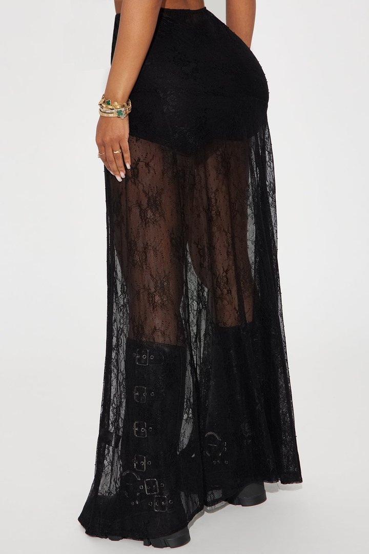Confessions Lace Maxi Skirt - Black