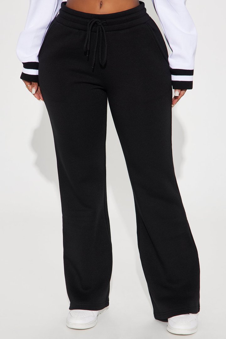 Candice Petite Lounge Flare Pant - Black
