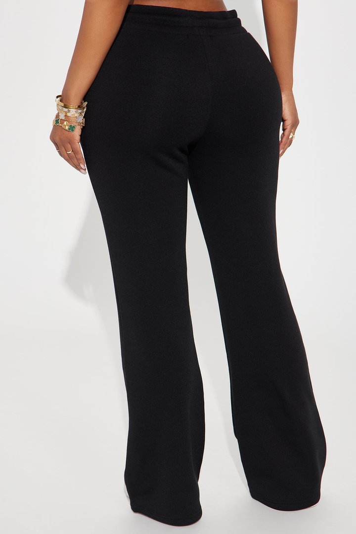 Candice Petite Lounge Flare Pant - Black