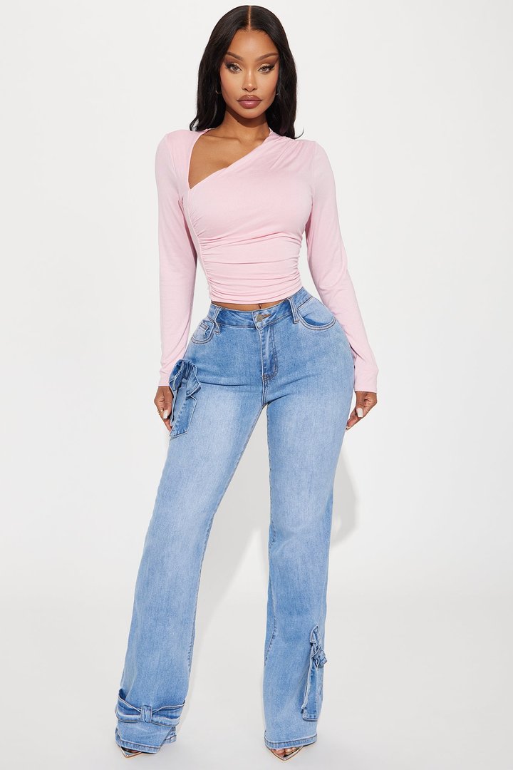 Lost Your Chance Ruched Top - Pink