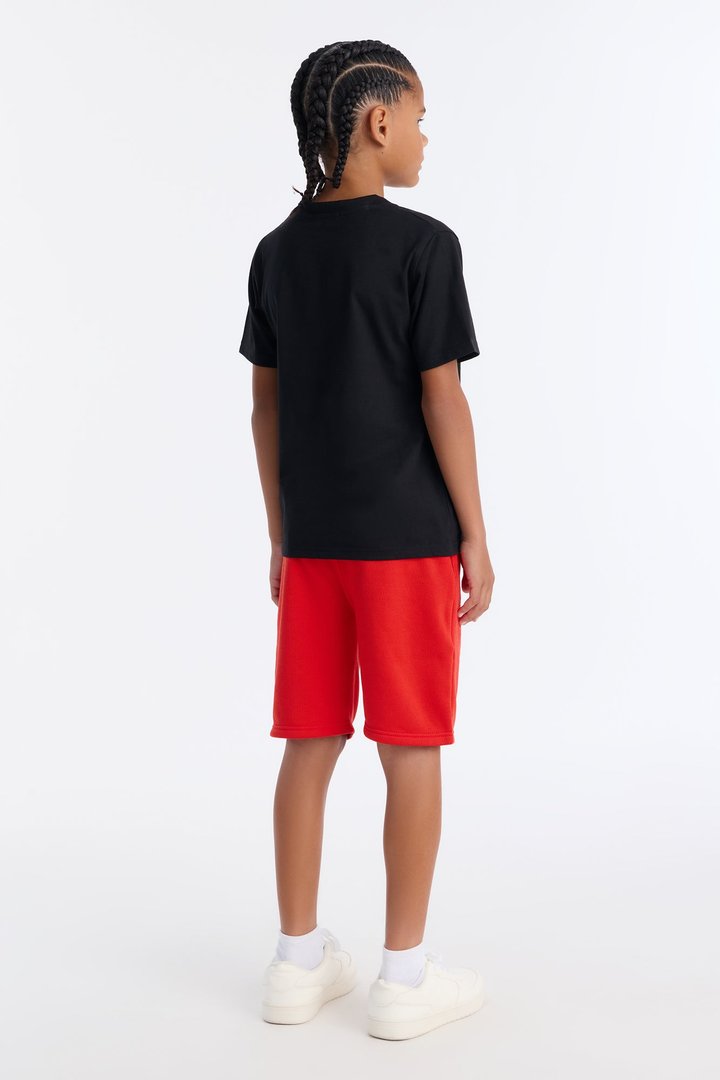 Mini Living In Luxury Short Set - Black/Red