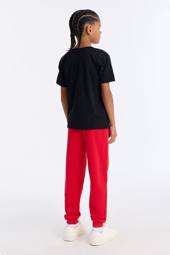 Mini Focus Jogger Pant Set - Black/Red