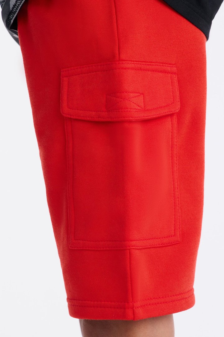Mini Love To Hustle Fleece Short Set - Black/Red