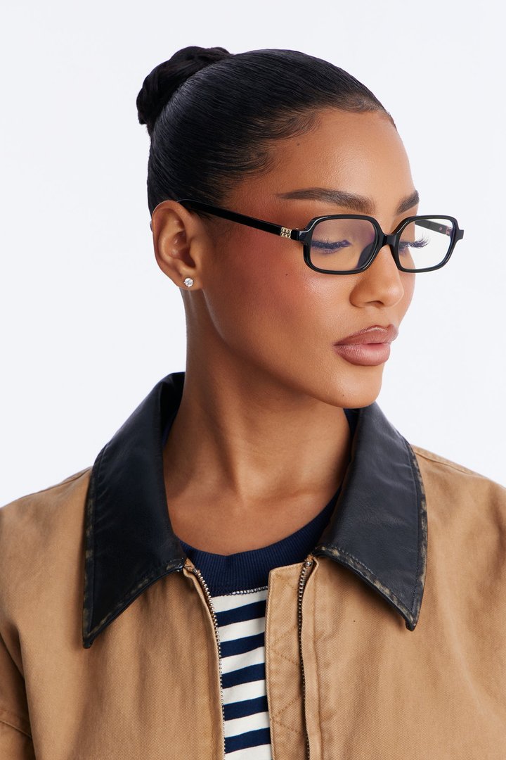 Mira Square Blue Light Glasses - Black