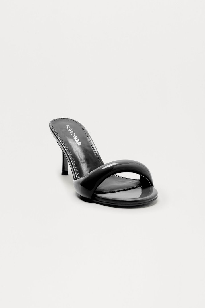 Calix Patent Mules - Black
