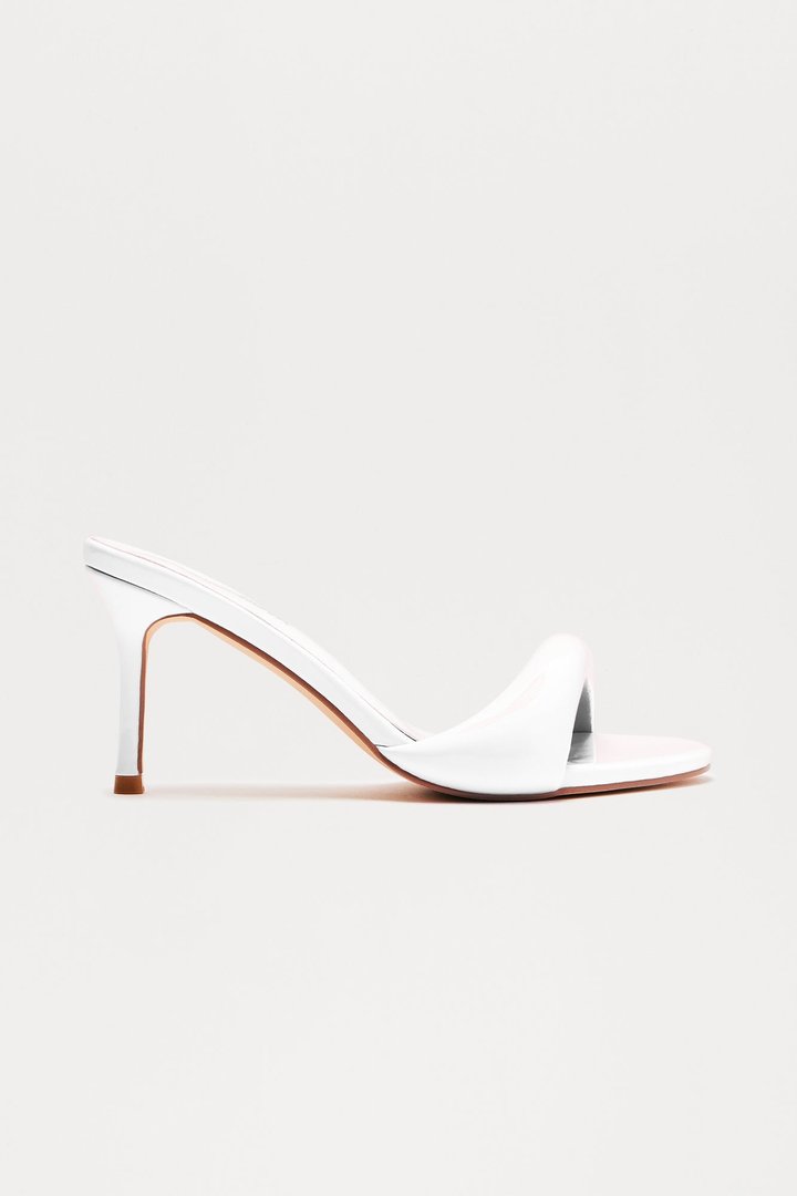 Calix Patent Mules - White