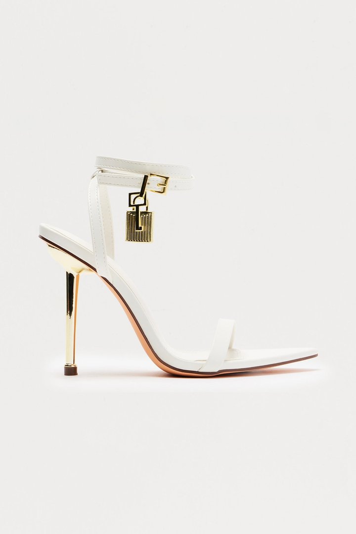Locked In Your Love Heeled Sandals - White