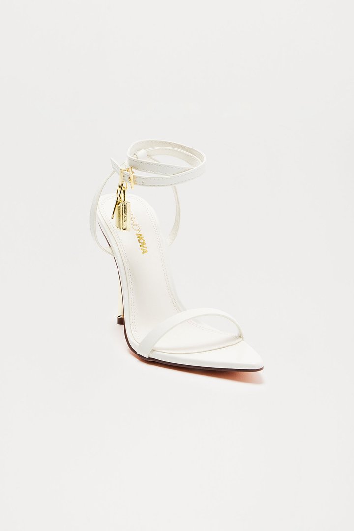 Locked In Your Love Heeled Sandals - White