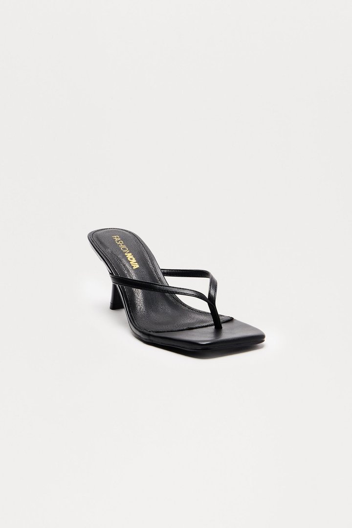 Ayla Thong Mules - Black