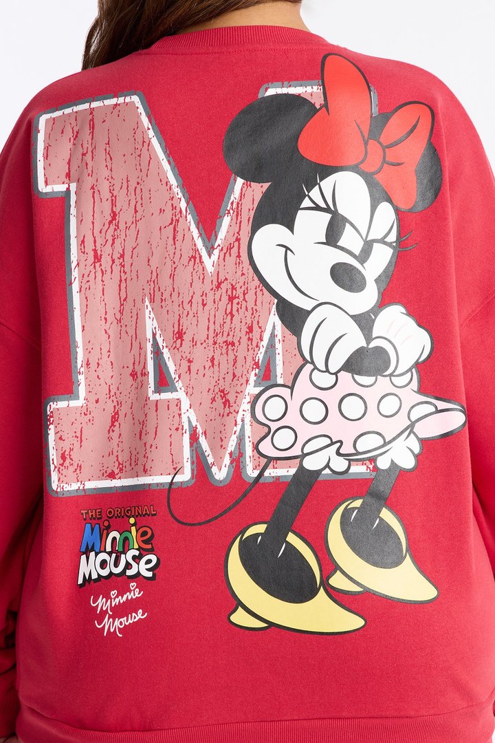 Minnie Mouse Fleece Pull Over Sweatshirt - Red