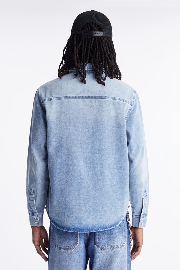 Rodeo Denim Button Up Shirt - Light Blue Wash