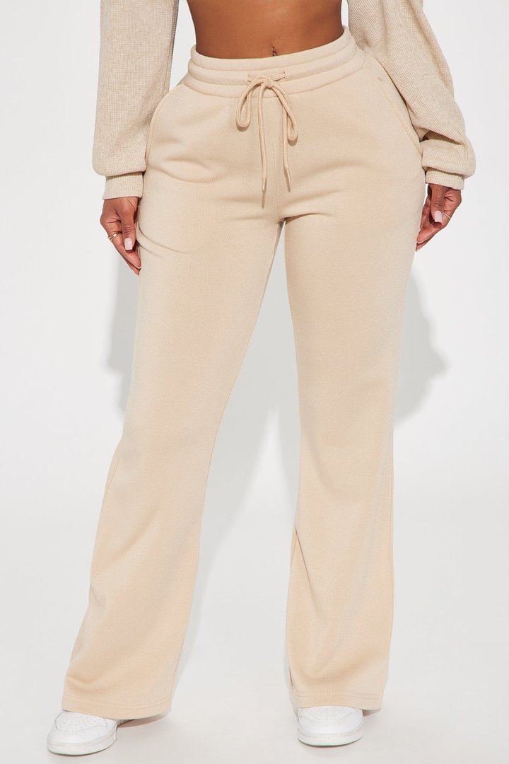 Candice Petite Lounge Flare Pant - Sand
