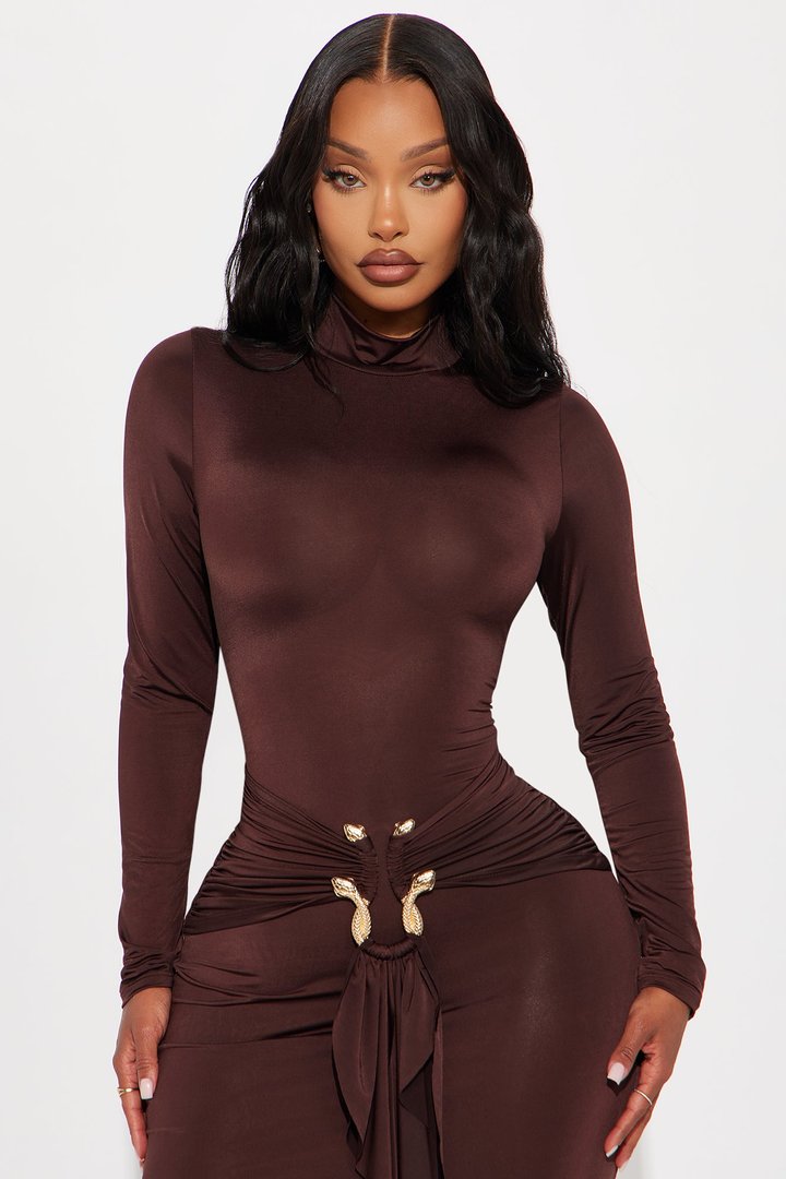 In The Moment Maxi Dress - Chocolate