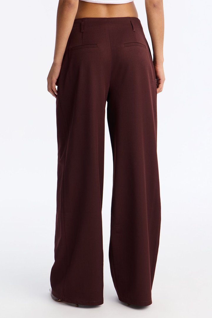 Not Your Secretary Crepe Trouser Pant 33″ - Wine