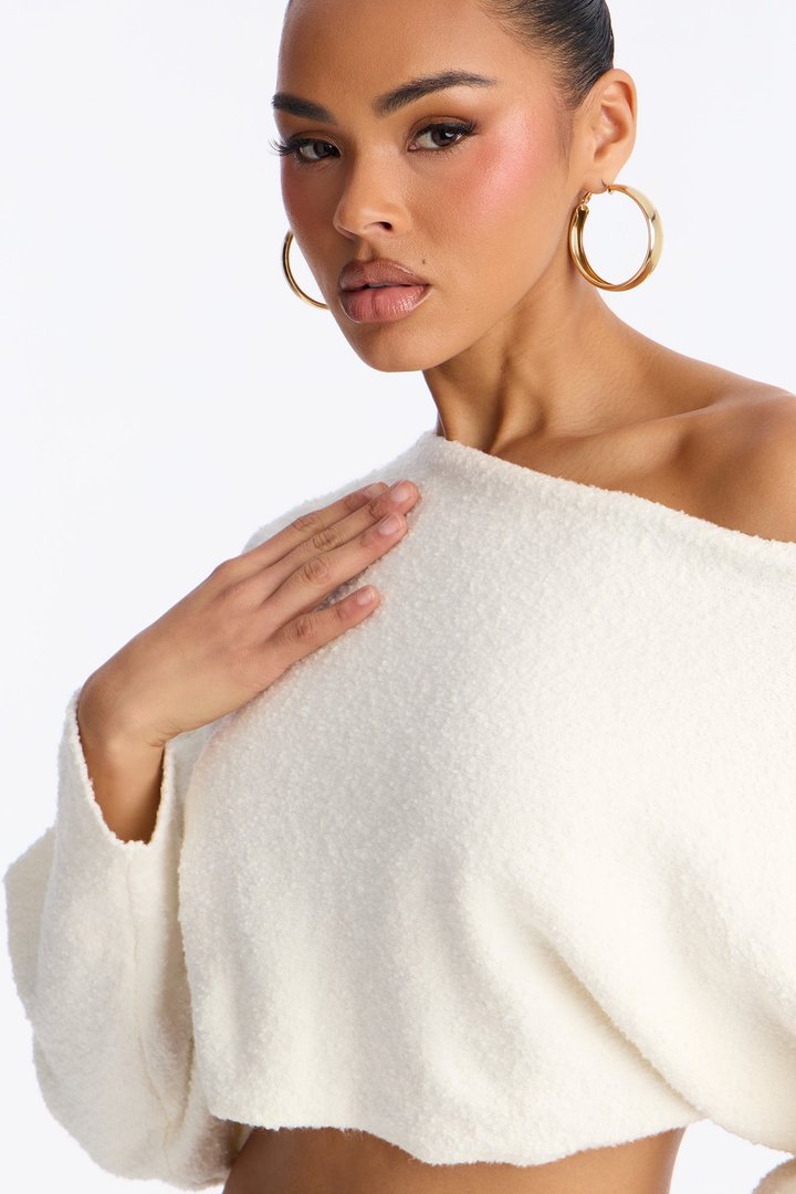 Cool And Collected Sweater Maxi Skirt Set - Cream