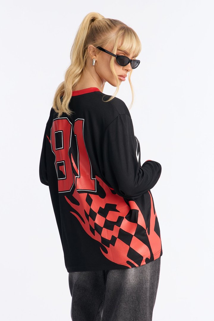 Metallica 81 Satin Long Sleeve Jersey - Black