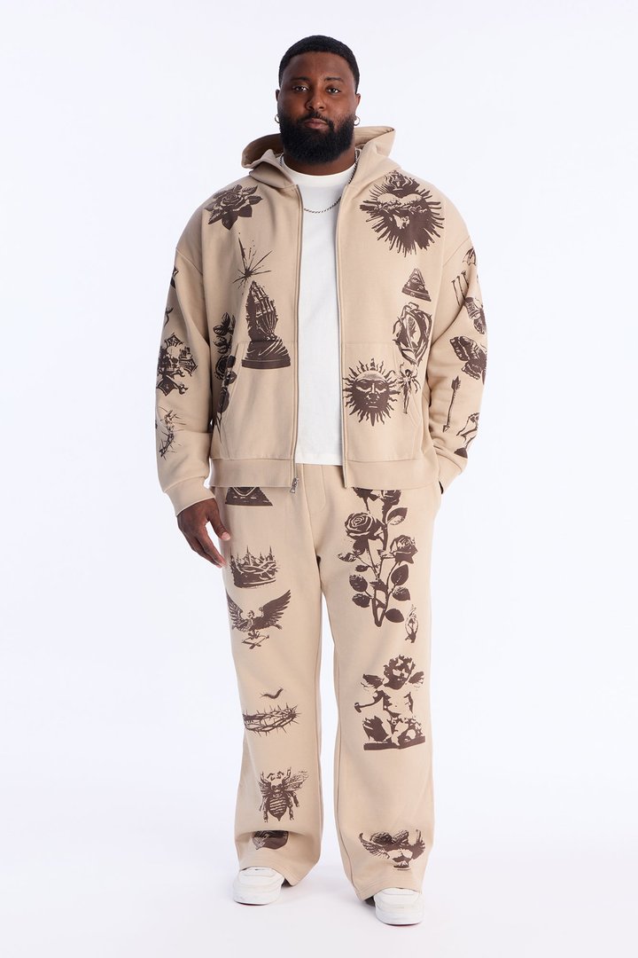 Rogue Culture Skinny Flare Sweatpants - Taupe