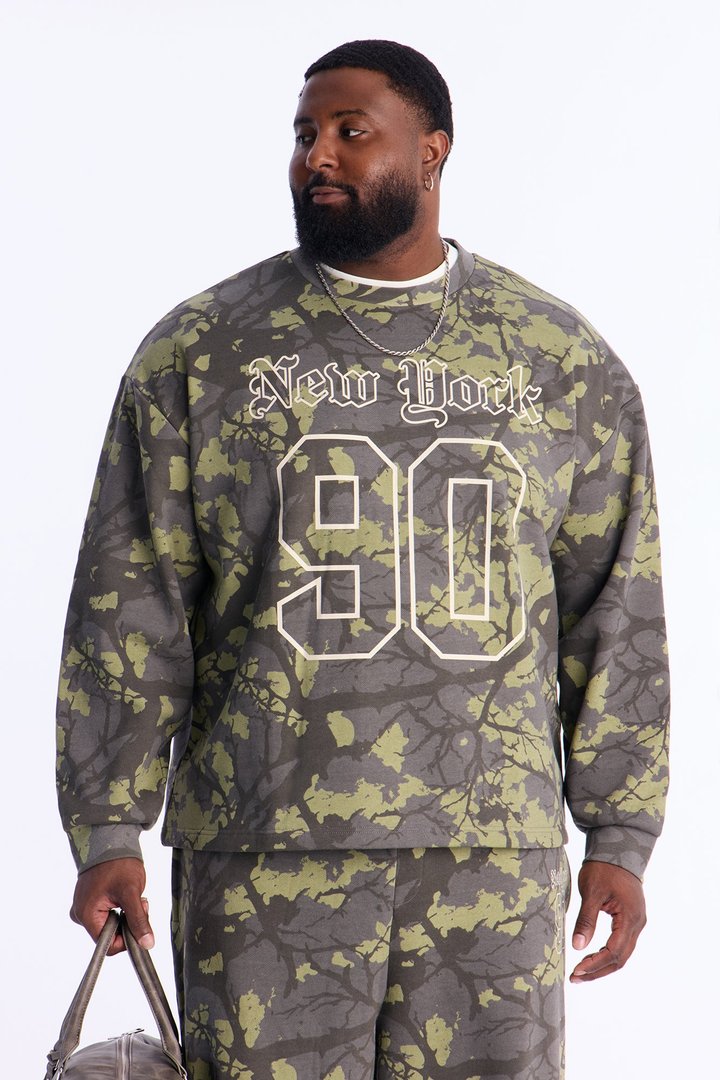 New York Camo Crew Neck Sweatshirt - Camouflage