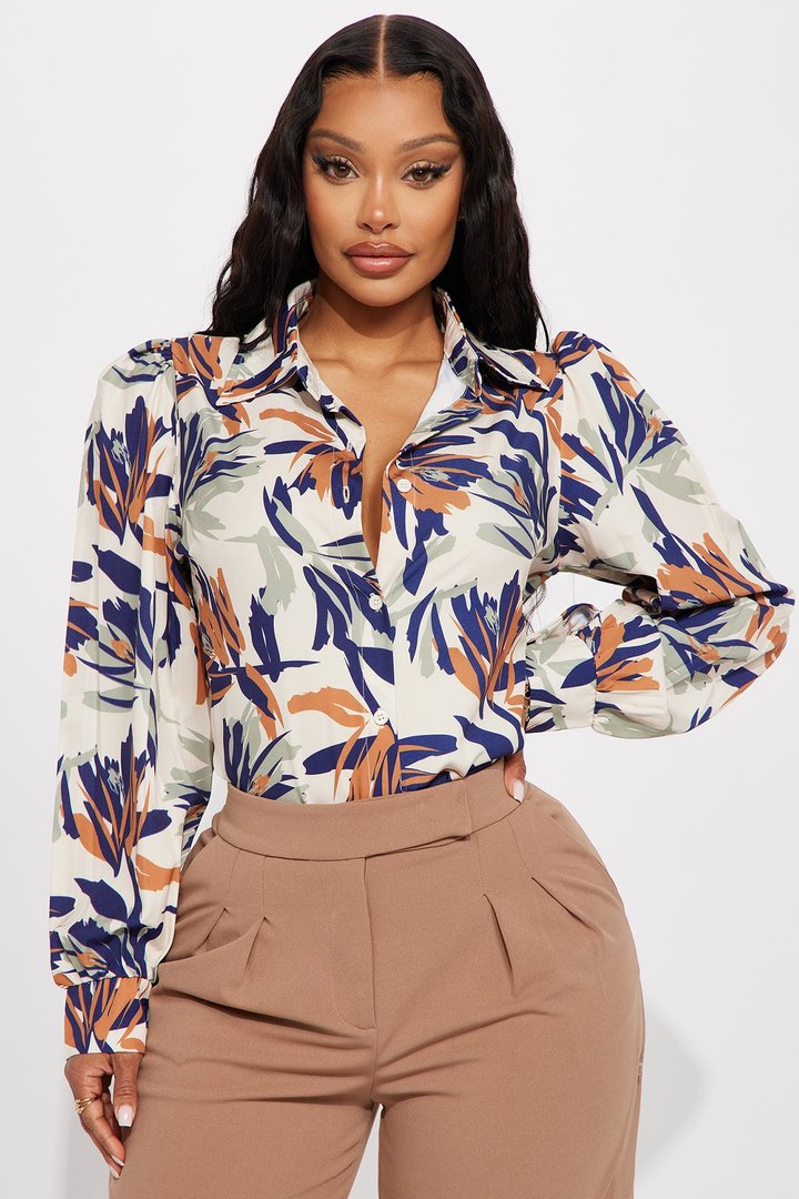 Feel A Way Shirt - Tan/Multi