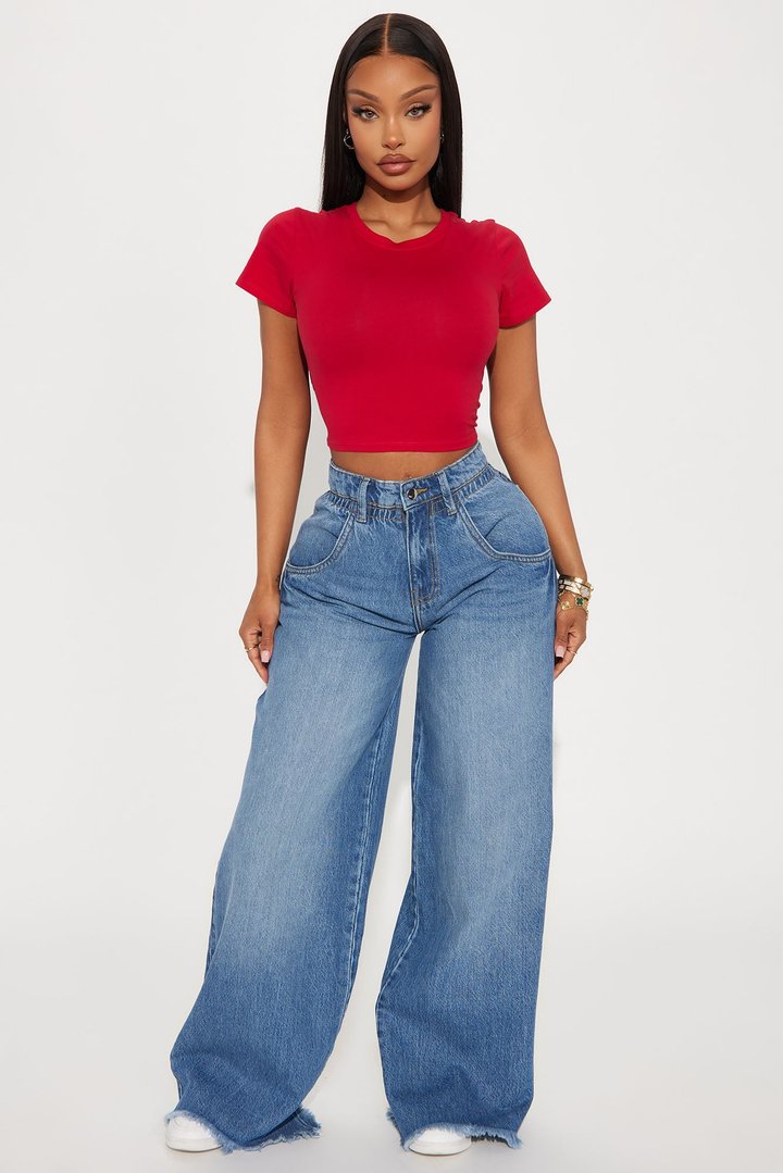Robin Crop Top - Dark Red